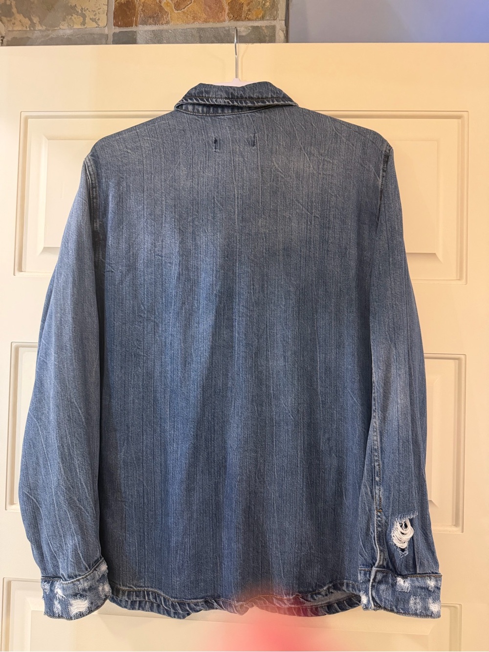 KUT from the Kloth brand size L Blue denim shirt/jacket - Picture 8 of 14